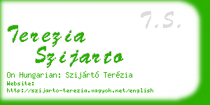 terezia szijarto business card