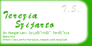 terezia szijarto business card